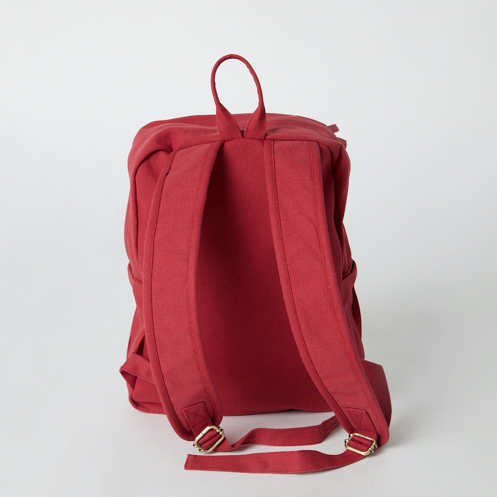 red backpacks