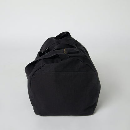 black canvas duffle bag