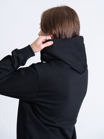 black pullover hoodie