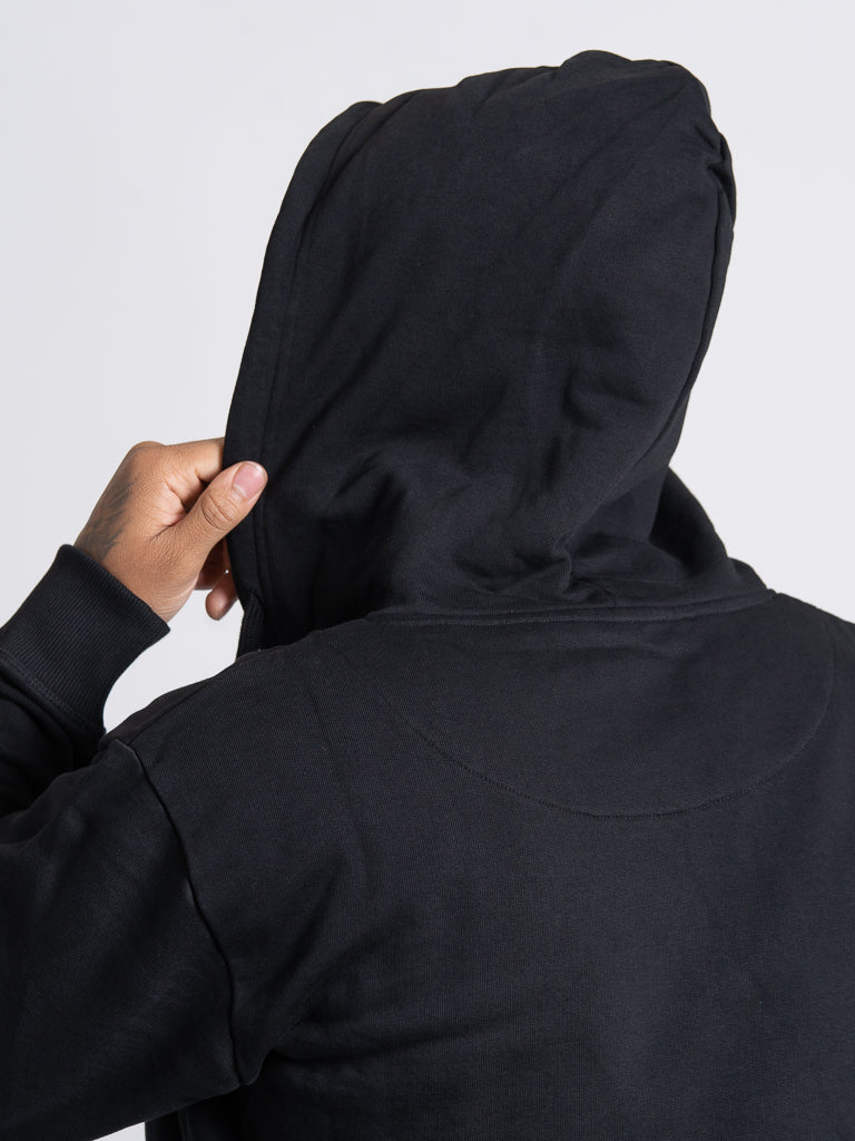 black zipper hoodie women