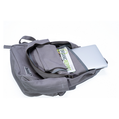 plain grey backpack