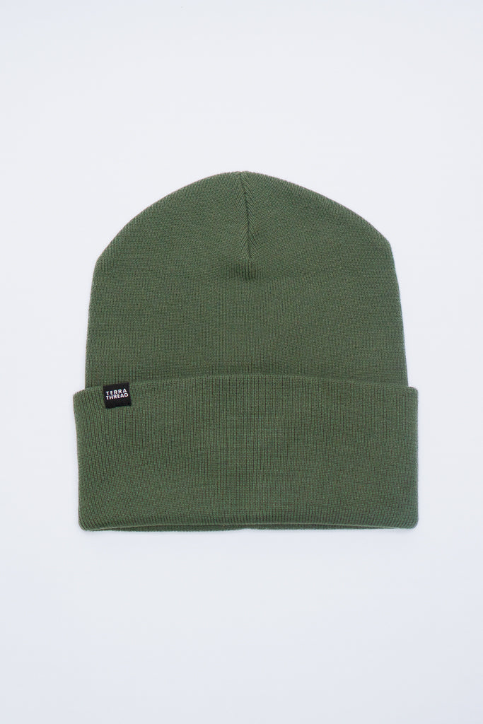 green beanie hat