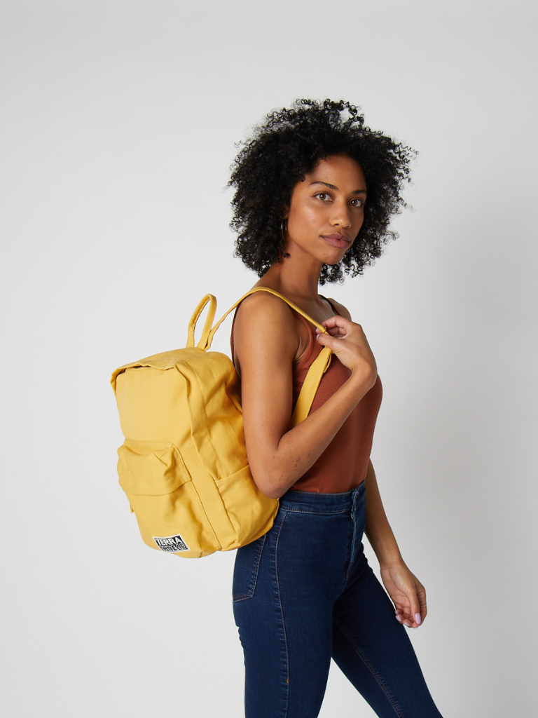 mini backpack yellow