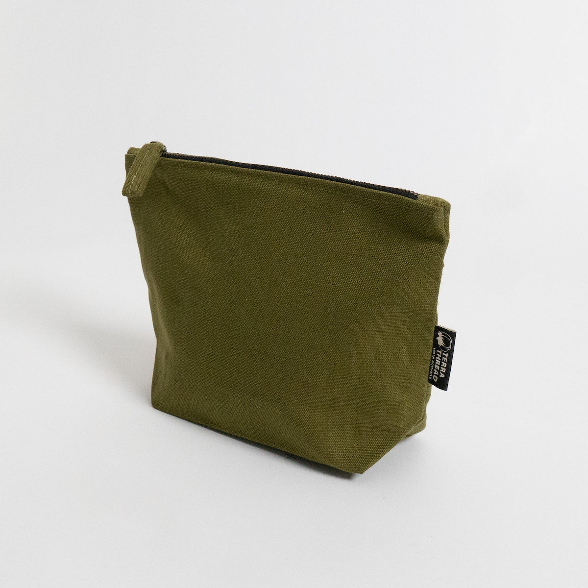 olive green makeup bag