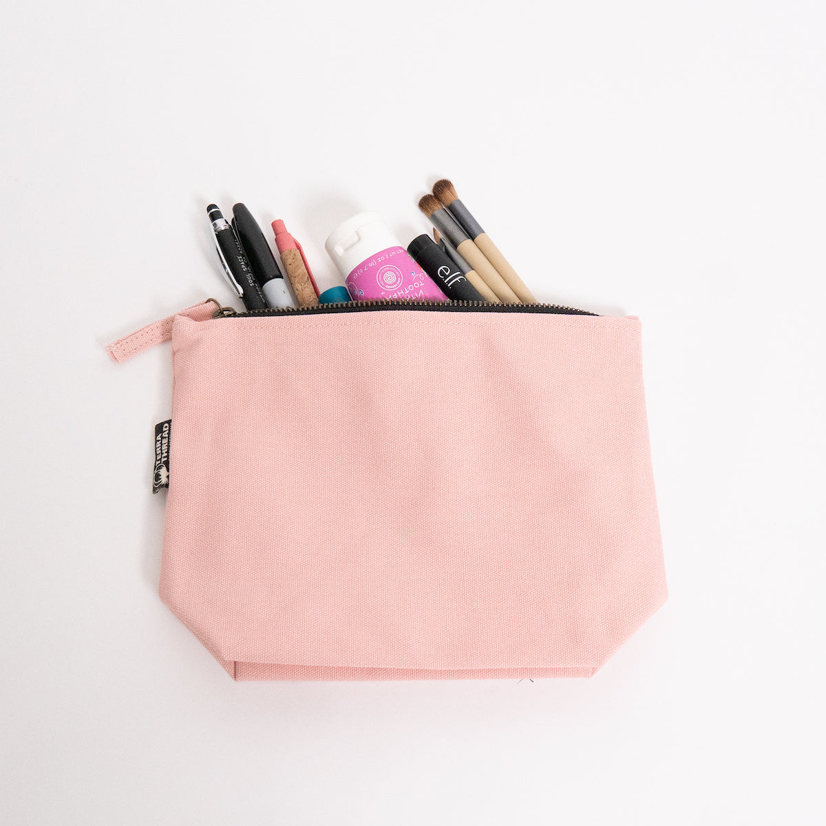 pink cosmetic bag